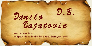Danilo Bajatović vizit kartica
